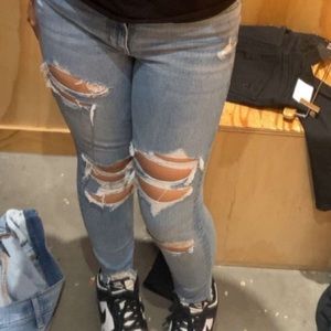 American Eagle super high rise jeggings!